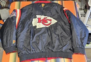 Vintage Kansas City Chiefs NFL Reversible Pro Player Jacket XL - Picture 1 of 8
