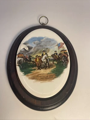 Rebite de cerâmica/madeira alemão genuíno vintage Amana Colonies Iowa - Imagem 1 de 4