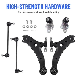 6PCS Front Lower Control Arm w/ Ball Joint Stabilizer Bar Link for Lexus Toyota - Picture 1 of 22