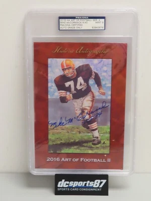 2016 年历史亲笔签名足球艺术迈克·麦科马克 #4/40 PSA 9 自动级 — 第 1/3 张图片