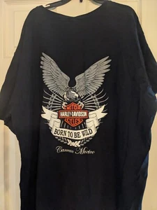 Harley Davidson Cancun Mexico Born To Be Wild T-shirt Size XXL Black - Picture 1 of 5