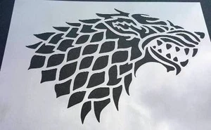 Game of Thrones Stencil Stark Winter is Coming Airbrush Paint Wall Home Decorate - Picture 1 of 4