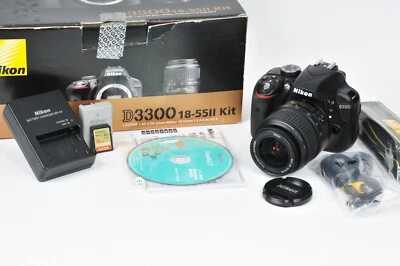 Nikon D3300 24mp Digital SLR with 18-55 II Lens 19 Shutter Count 16GB Card - Image 1 of 4