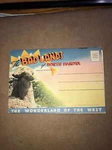 Greetings From North Dakota Bad Lands 18 Views in Fold Out Cards, Non Posted - Picture 1 of 9