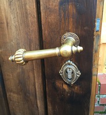 WOHNUNGSTÜR GARNITUR MESSING GRÜNDERZEIT 14a-3-AS