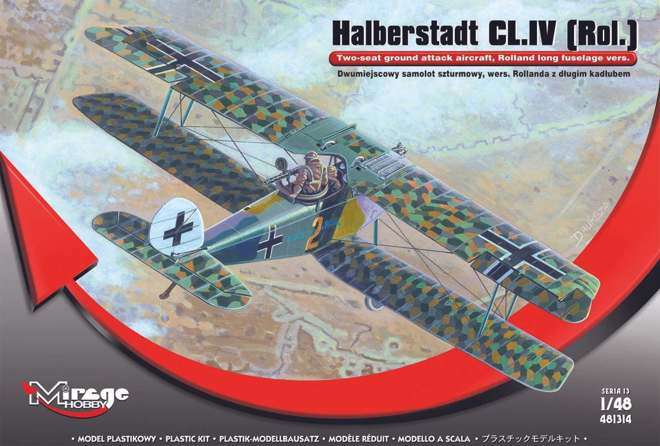 Mirage Hobby 481314 - 1:48 Halberstadt Cl.iv ( Rol ) Twi-Seat da Terra Su - Immagine 1 di 1