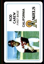 1981 PERMA-GRAPHIC SUPERSTAR CREDIT CARDS (125- PREFIX) #125-022 ROD CAREW