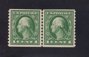 US 443 1c Washington Mint Line Pair VF-XF OG NH SCV $325 - Picture 1 of 2