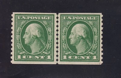 US 443 1c Washington Mint Line Pair VF-XF OG NH SCV $325 - Image 1 of 2