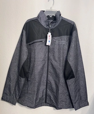 North End Lightweight Jacket Men XL Gray Plaid Water Resistant Silverton Casino - Image 1 of 4