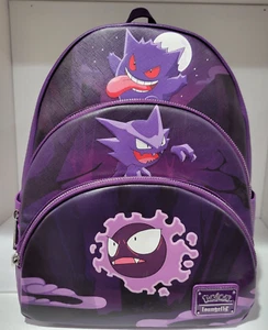 Loungefly Pokémon Gengar Evolution Triple Pocket Mini Backpack NEW - Picture 1 of 10