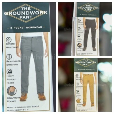GH Bass Mens 6 Pocket Groundwork Stretch TAN , GREY , BLACK  Canvas PantS - Image 1 of 4