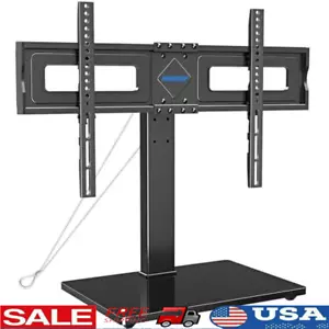 Universal Tabletop TV Stand 37 to 75 Inch TVs Swivel Tilt Adjustable Base New - Picture 1 of 7