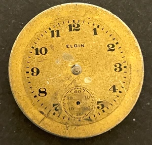 Antique 1918 Elgin Grade 431 Pocket Watch Movement Parts/Repair 6/0s 7 Jewels - Picture 1 of 2