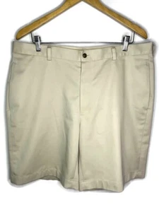 Brooks Brothers 346 Advantage Sz 38W Flat Font Cotton Chino Khaki Shorts Mens - Picture 1 of 5