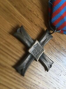 WW2 Polish Forces in Exile PSZ Monte Cassino Cross 1944 2d Corps medal & ribbon