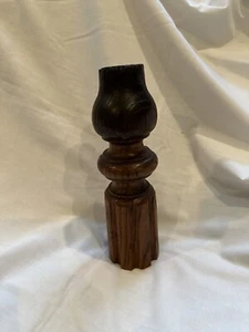 Vintage Primitive Country Rustikal Holz Kerzenständer Halter 9 1/4" Hoch - Bild 1 von 3