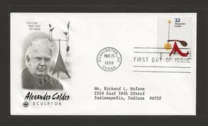 1998 US 32c Alexander Calder Sculptor FDC Scott #3202a - Picture 1 of 2