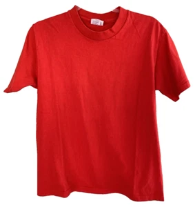 Vintage 90s SofTee Red T-Shirt "Wild N Crazy" Youth Medium Made In The USA - Picture 1 of 7