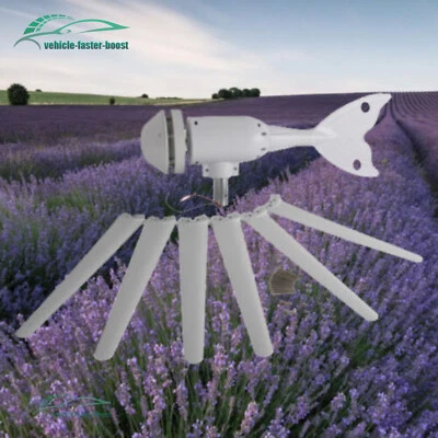 JUMACH 6A 12V 1200W Wind Turbine Generator Kit W/6 Blades Windmill DC for Farming Home