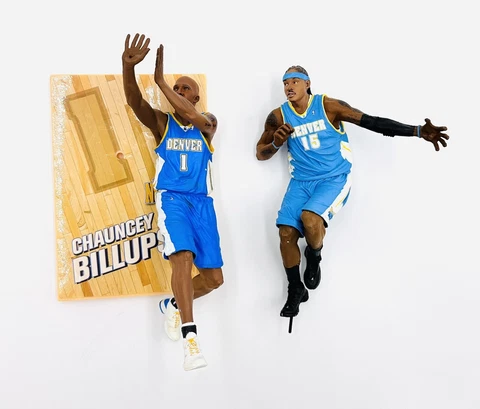 2010 NBA Properties Denver Nuggets Carmelo Anthony and Chauncey Billups Figures Cover