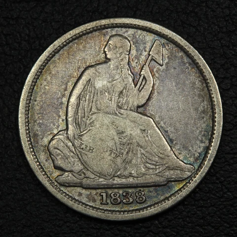 1838 O No Stars Seated Liberty Silver Dime Cover