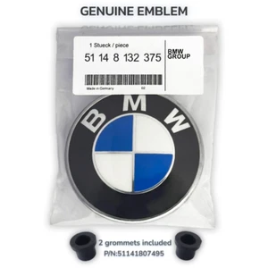 Original BMW Emblem Engine Hood 82mm 1er 3er E39 E46 8132375 - scratched ! - Picture 1 of 1