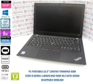 Portable 12.5'' Lenovo X280 I5-8250U 1,60GHz 8Go M2SATA 250Go SSD, W10, CAM,HDMI - Bild 1 von 7