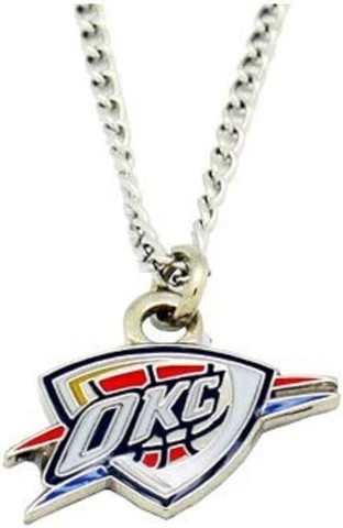 Oklahoma City Thunder Logo Pendant Chain Necklace - 22" Chain with 2.50"x3.75 Cover