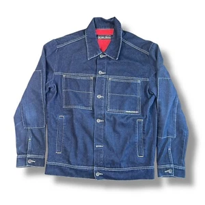Vintage Quiksilver Blue Denim Buttoned Large Jacket Large Good Condition - Picture 1 of 6