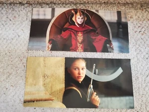 Star Wars Episodio 1: Reina Padme Amidala 2 Postales ~ 9"×4" Usadas - Imagen 1 de 13