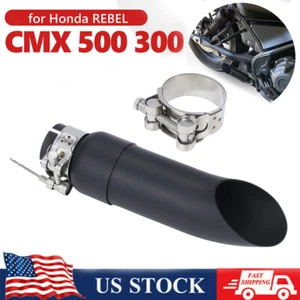 Shorty Exhaust Muffler Tip Baffle Black For Honda Rebel CMX 300 500 2017-2024 - Foto 1 di 12