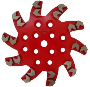 Plato abrasivo de diamante 250 mm forma de estrella adecuado entre otros para Blastrac - Imagen 1 de 1