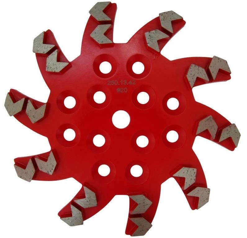 KOPAL Diamant-Schleifteller 250 mm Sternform passend u.a. zu Blastrac