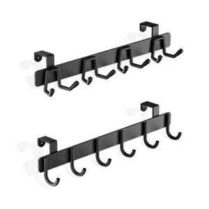 2 Pack Over The Cabinet Door Hook - for Doors up to 3/4''(2cm) Thickness, Bac... - Picture 1 of 7