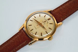 Vintage Favre-Leuba Hand Wound Gents Wristwatch 33mm New Strap FL101 Runs Well - Picture 1 of 16