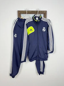 Traje de fútbol vintage Adidas Real Madrid conjunto de fútbol chaqueta pantalones azul para hombre talla M - Imagen 1 de 22