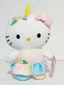 Sanrio 10" Hello Kitty Rainbow Unicorn Plush Figure Stuffed Girls Gift Toy Doll - Picture 1 of 5