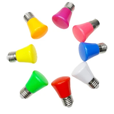 E27 B22 LED Colored Light Bulbs 2W Red Yellow Blue White Party Decor 220V 240V - Image 1 of 4