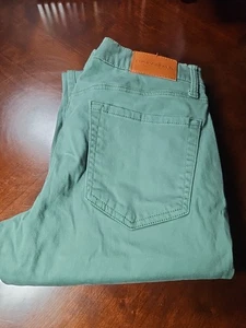 Pantalones de mezclilla para mujer Lucky Brand 121 ajustados de pierna recta talla 32/30 verdes - Imagen 1 de 8