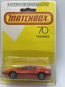 FERRARI - MATCHBOX SUPERFAST 70 VINTAGE 1980 BLISTER MODELL ungeöffnet neuwertig - Bild 1 von 3