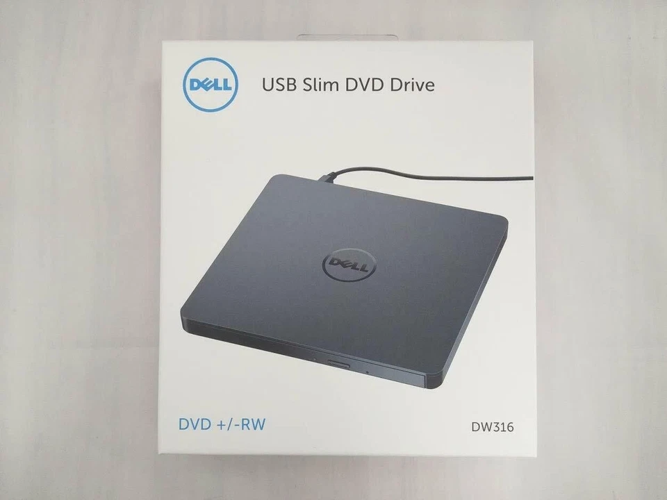 Unidade externa USB DVD±RW/CD-RW Dell DW316 8x fina - Preta - Imagem 1 de 4