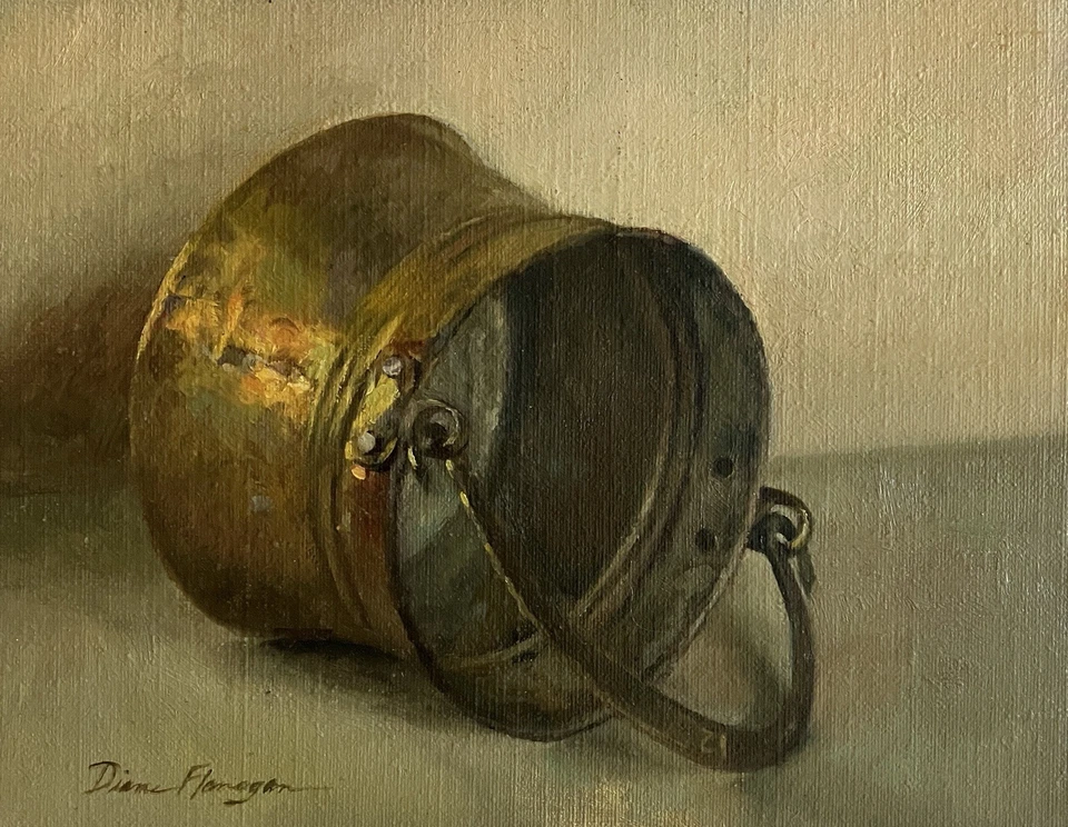 Pintura al óleo original de bodegón firmada por el artista 8x10 lino a bordo Foto 1 de 4