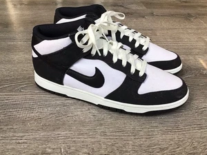Nike Dunk Canvas Mid Panda Sneakers Mens Size 13 Shoes Black DV0830-102 - Picture 1 of 13