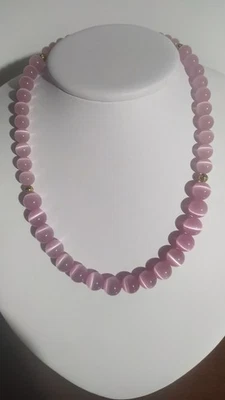 Collana Occhio di Gatto Rosa - Immagine 1 di 2