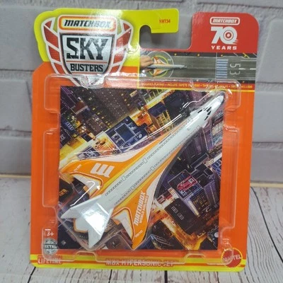 Matchbox Sky Busters Hypersonic Jet Orange & White w/Playmat, 13/32 70th Anni - Image 1 of 4