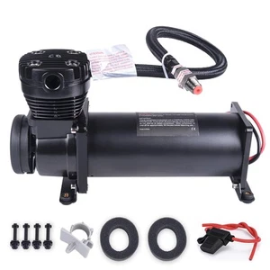 200PSI Heavy Duty Air Train Horn/Air Ride Suspension Compressor 12V 1/4NPT Pn... - Picture 1 of 7