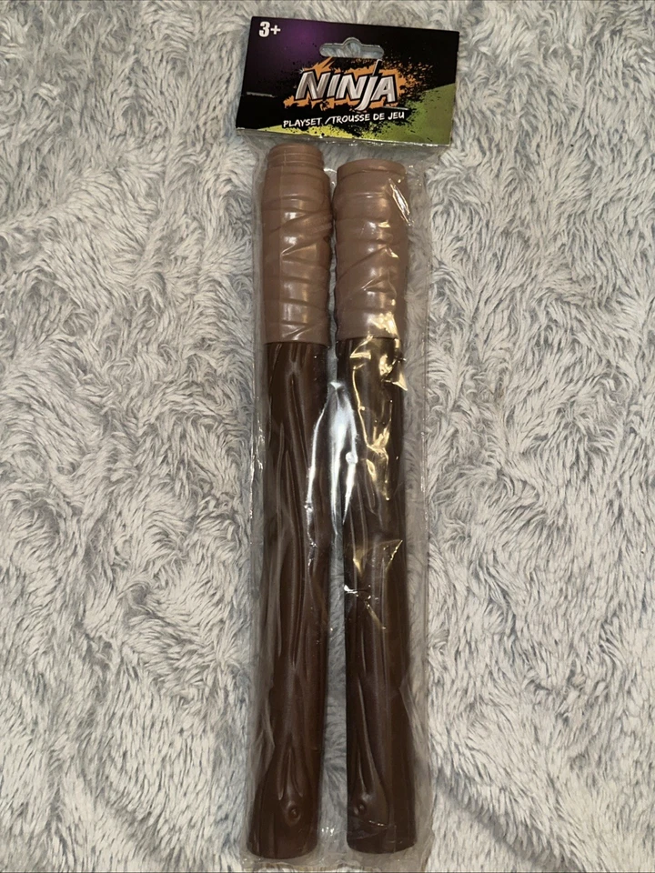 Ninja Nunchaku Japonés Karate Kung Fu Maestro Niños Disfraz Arma Nunchucks Duro Foto 1 de 4