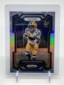 2023 Panini Prizm Dontayvion Wicks #333 Silver Prizm Rookie RC Green Bay Packers - Picture 1 of 2