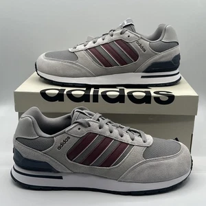 Adidas Run '80s Zapatilla Hombre Zapatos Gris Rojo Azul Marino Talla 10 NUEVO - Imagen 1 de 8